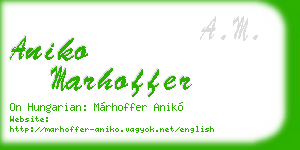 aniko marhoffer business card