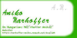 aniko marhoffer business card